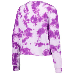 Los Angeles Lakers Women's Tie Dye Cropped Long Sleeve T-Shirt - Purple online