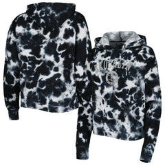 Brooklyn Nets Women's Brushed Cotton Tie-Dye Pullover Hoodie - Black online