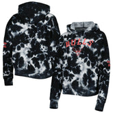 Chicago Bulls Women's Brushed Cotton Tie-Dye Pullover Hoodie sale - Black shop