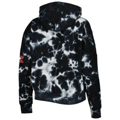 Chicago Bulls Women's Brushed Cotton Tie-Dye Pullover Hoodie sale - Black shop