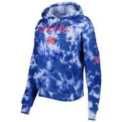 Philadelphia 76ers Women's Brushed Cotton Tie-Dye Pullover Hoodie - Royal discount