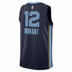 Ja Morant Memphis Grizzlies Unisex Swingman Jersey - Icon Edition - Navy for sale