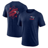 New England Patriots Diamond Scroll Tri-Blend T-Shirt - Navy outlet