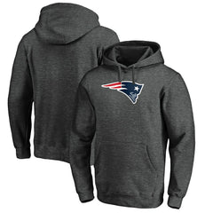New England Patriots Primary Logo Fitted Pullover Hoodie - Charcoal for sale
