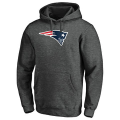 New England Patriots Primary Logo Fitted Pullover Hoodie - Charcoal for sale