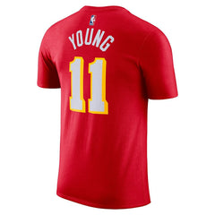 Trae Young Atlanta Hawks Icon 2022/23 Name & Number T-Shirt - Red for sale