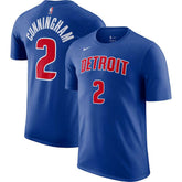 Cade Cunningham Detroit Pistons Icon 2022/23 Name & Number T-Shirt sale - Blue discount