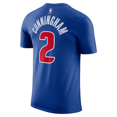 Cade Cunningham Detroit Pistons Icon 2022/23 Name & Number T-Shirt sale - Blue discount