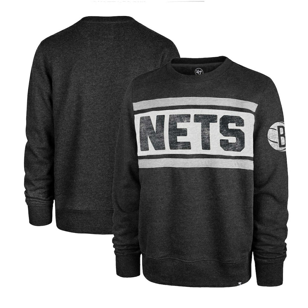 Brooklyn Nets '47 Tribeca Emerson Pullover Sweatshirt - Heather Black outlet