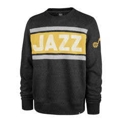 Utah Jazz '47 Tribeca Emerson Pullover Sweatshirt - Heather Black on sale