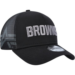 Cleveland Browns New Era x Alpha Industries A-Frame 9FORTY Trucker Snapback Hat - Black for sale