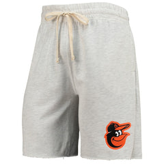 Baltimore Orioles Concepts Sport Mainstream Terry Tri-Blend Shorts Oatmeal