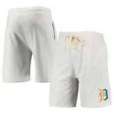 Detroit Tigers Concepts Sport Mainstream Logo Terry Tri-Blend Shorts Oatmeal