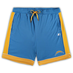 Los Angeles Chargers Starter Fan Favorite Fashion Shorts - Powder Blue/Gold on sale