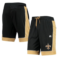 New Orleans Saints Starter Fan Favorite Fashion Shorts - Black/Gold for sale