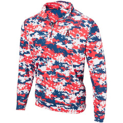 Los Angeles Angels Digital Camo Performance Quarter-Zip Pullover Jacket Red