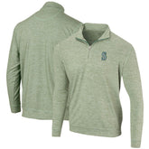Seattle Mariners Peached Marled Yarn Quarter-Zip Pullover Jacket Heathered Green