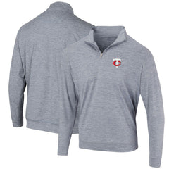 Minnesota Twins Peached Marled Yarn Quarter-Zip Pullover Jacket Heathered Navy