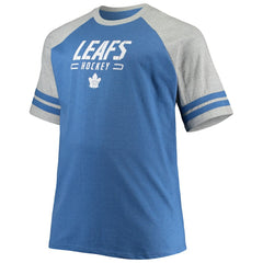 Toronto Maple Leafs Big & Tall Raglan T-Shirt - Heathered Blue T-shirts