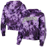 Los Angeles Lakers Women's Galaxy Sublimated Windbreaker Pullover Full-Zip Hoodie - Purple discount