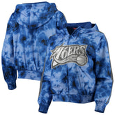 Philadelphia 76ers Women's Galaxy Sublimated Windbreaker Pullover Full-Zip Hoodie - Royal discount