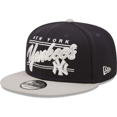 New York Yankees Team Script 9FIFTY Adjustable Snapback Hat Navy/Gray