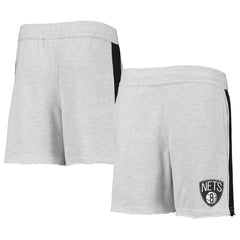 Brooklyn Nets Youth Wingback Shorts - Heathered Gray cheap