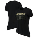 St. Louis Cardinals Levelwear Women's Birch Delta Asymmetrical T-Shirt Black