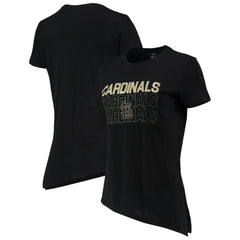 St. Louis Cardinals Levelwear Women's Birch Delta Asymmetrical T-Shirt Black