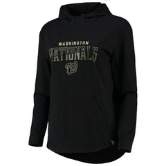 Washington Nationals Levelwear Women's Vivid Scuba Neck Pullover Hoodie Black