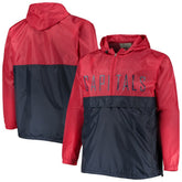 Washington Capitals Big & Tall Anorak Half-Zip Pullover Hoodie - Red Hoodies