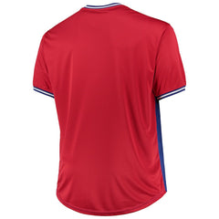 Chicago Cubs Solid V-Neck T-Shirt Royal/Red