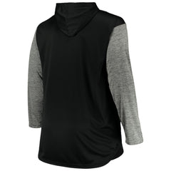 Chicago White Sox Big & Tall Wordmark Club Pullover Hoodie Black/Heathered Gray