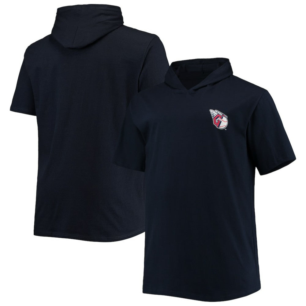 Cleveland Guardians Big & Tall Jersey Short Sleeve Pullover Hoodie T-Shirt Navy