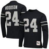 Charles Woodson Oakland Raiders Retired Player Name & Number Long Sleeve Top - Black cheap