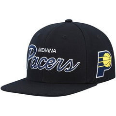 Indiana Pacers Hardwood Classics Script 2.0 Snapback Hat - Black cheap