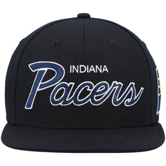 Indiana Pacers Hardwood Classics Script 2.0 Snapback Hat - Black cheap