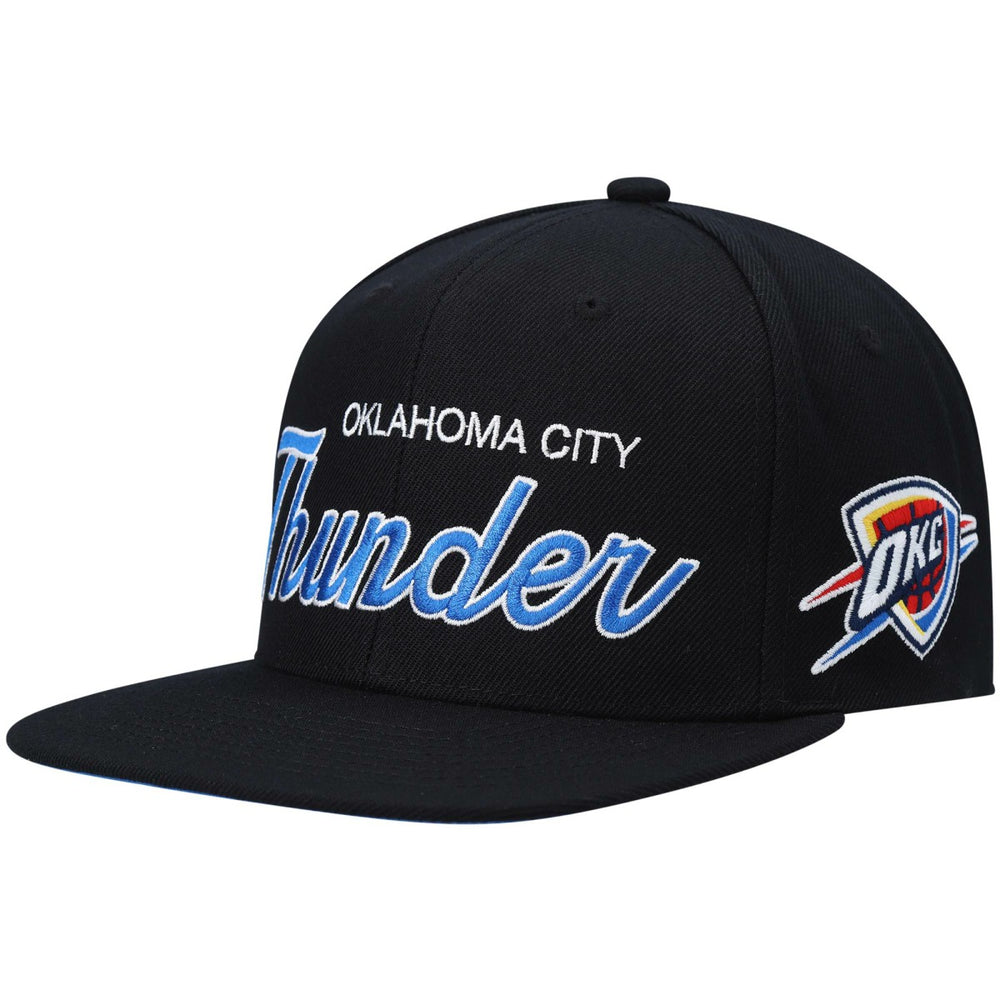 Oklahoma City Thunder Hardwood Classics Script 2.0 Snapback Hat - Black online
