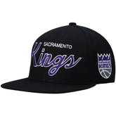 Sacramento Kings Hardwood Classics Script 2.0 Snapback Hat - Black outlet