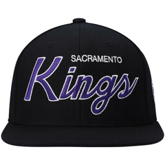 Sacramento Kings Hardwood Classics Script 2.0 Snapback Hat - Black outlet