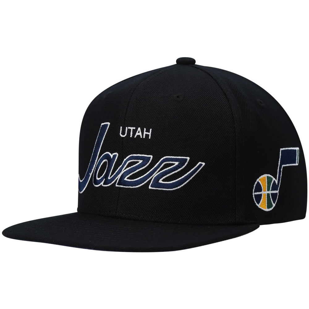 Utah Jazz Hardwood Classics Script 2.0 Snapback Hat - Black online