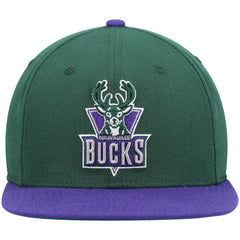 Milwaukee Bucks Hardwood Classics Team Two-Tone 2.0 Snapback Hat - Green/Purple on sale