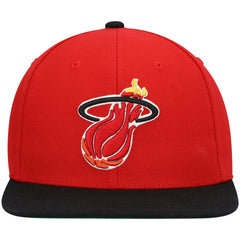 Miami Heat Hardwood Classics Team Two-Tone 2.0 Snapback Hat - Red/Black cheap