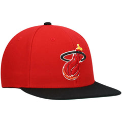 Miami Heat Hardwood Classics Team Two-Tone 2.0 Snapback Hat - Red/Black cheap