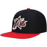 Philadelphia 76ers Hardwood Classics Team Two-Tone 2.0 Snapback Hat - Black/Red sale