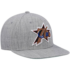 Philadelphia 76ers Hardwood Classics Team 2.0 Snapback Hat - Heathered Gray cheap