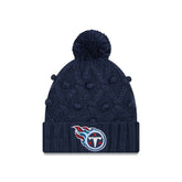 Tennessee Titans New Era Women's Toasty Cuffed Knit Hat with Pom - Navy online