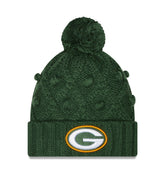 Green Bay Packers New Era Women's Toasty Cuffed Knit Hat with Pom - Green on sale