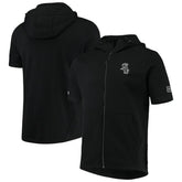 Chicago White Sox Levelwear Recruit Short Sleeve Full-Zip Hoodie Jacket Black
