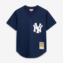 Rickey Henderson New York Yankees Cooperstown Collection Mesh Batting Practice Button-Up Jersey Navy